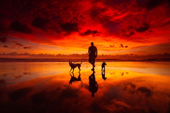 My friend Anders was walking his dogs on the beach that night so I asked him to be an impromptu model.